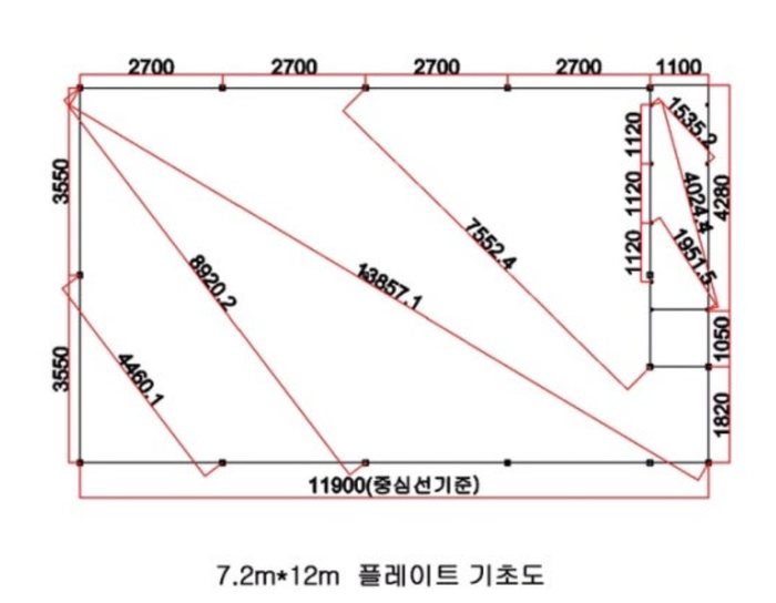 플레이트 기초도